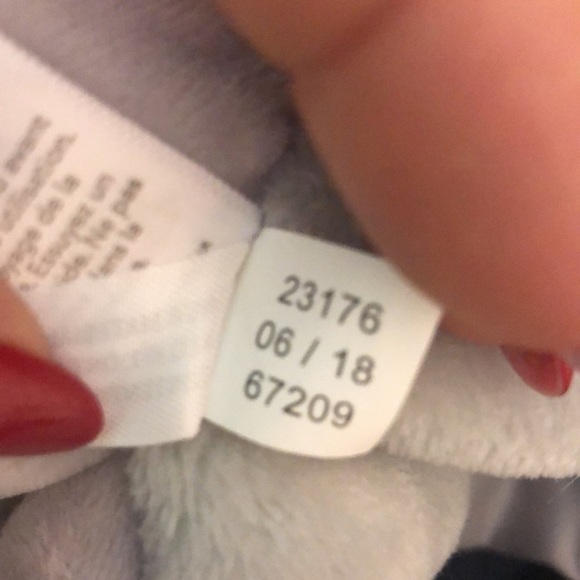 Carters Lovey Security Blanket Elephant Gray Satin Trim Toy 2016 Plush Baby - Picture 10 of 10